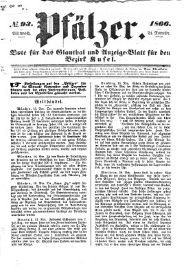 Pfälzer Mittwoch 21. November 1866