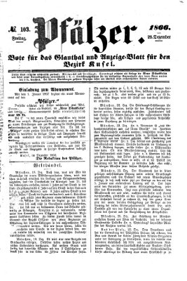 Pfälzer Freitag 28. Dezember 1866