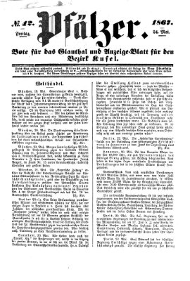 Pfälzer Freitag 24. Mai 1867