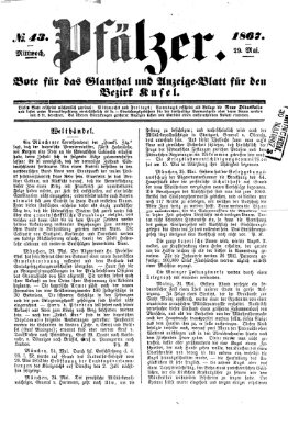 Pfälzer Mittwoch 29. Mai 1867