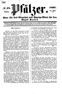 Pfälzer Freitag 14. Juni 1867