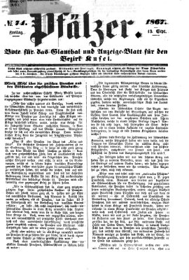 Pfälzer Freitag 13. September 1867