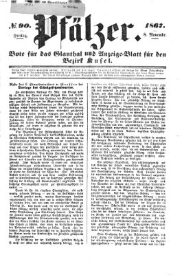 Pfälzer Freitag 8. November 1867