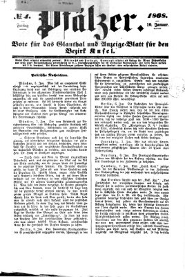 Pfälzer Freitag 10. Januar 1868