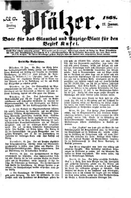 Pfälzer Freitag 17. Januar 1868