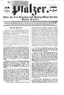 Pfälzer Mittwoch 29. Januar 1868