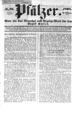 Pfälzer Freitag 21. Februar 1868