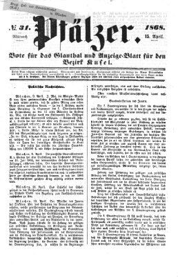 Pfälzer Mittwoch 15. April 1868