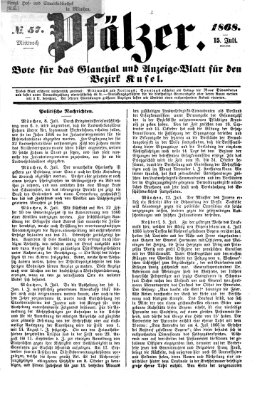 Pfälzer Mittwoch 15. Juli 1868