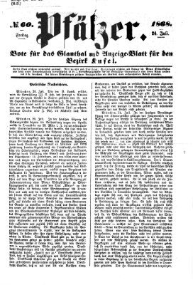 Pfälzer Freitag 24. Juli 1868