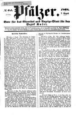 Pfälzer Freitag 7. August 1868