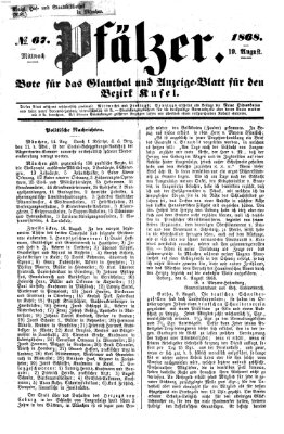 Pfälzer Mittwoch 19. August 1868