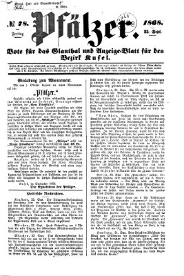 Pfälzer Freitag 25. September 1868