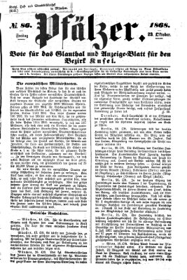 Pfälzer Freitag 23. Oktober 1868