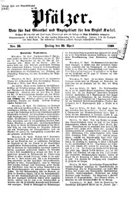 Pfälzer Freitag 30. April 1869