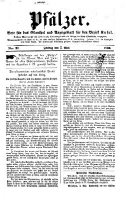 Pfälzer Freitag 7. Mai 1869