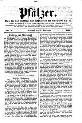 Pfälzer Mittwoch 22. September 1869