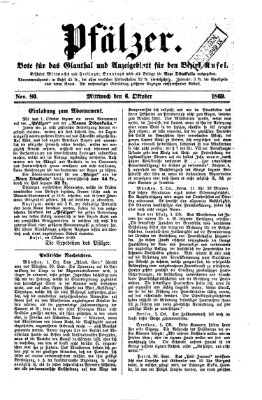 Pfälzer Mittwoch 6. Oktober 1869