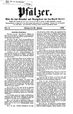 Pfälzer Freitag 28. Januar 1870