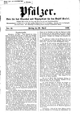 Pfälzer Freitag 29. April 1870