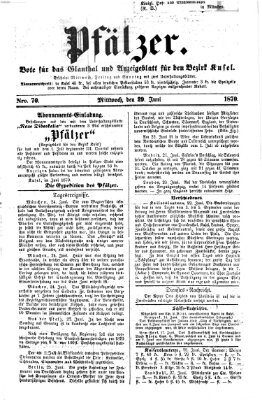 Pfälzer Mittwoch 29. Juni 1870