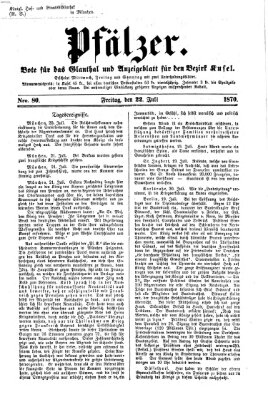 Pfälzer Freitag 22. Juli 1870