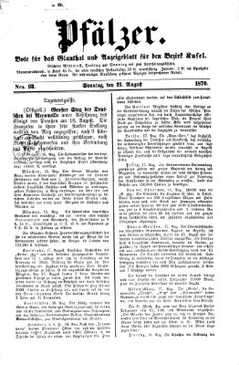 Pfälzer Sonntag 21. August 1870