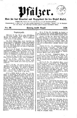 Pfälzer Sonntag 28. August 1870