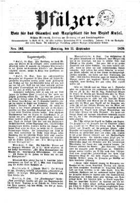 Pfälzer Sonntag 11. September 1870