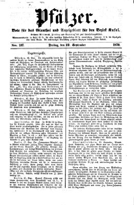 Pfälzer Freitag 23. September 1870