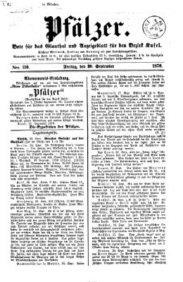 Pfälzer Freitag 30. September 1870