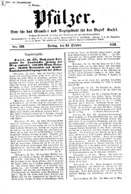 Pfälzer Freitag 28. Oktober 1870