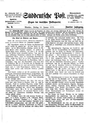 Süddeutsche Post Freitag 14. Januar 1870