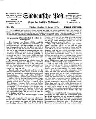 Süddeutsche Post Samstag 22. Januar 1870