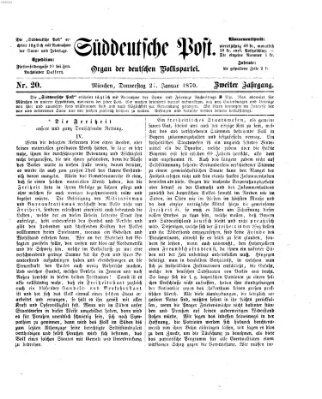 Süddeutsche Post Donnerstag 27. Januar 1870