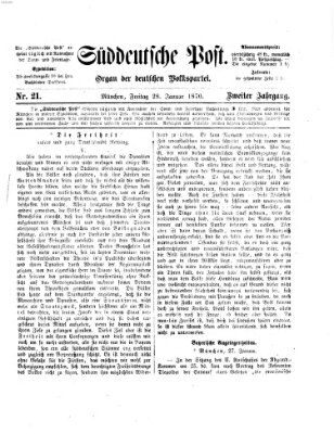 Süddeutsche Post Freitag 28. Januar 1870