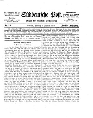 Süddeutsche Post Sonntag 6. Februar 1870