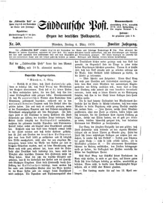 Süddeutsche Post Freitag 4. März 1870