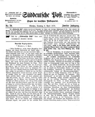 Süddeutsche Post Samstag 9. April 1870