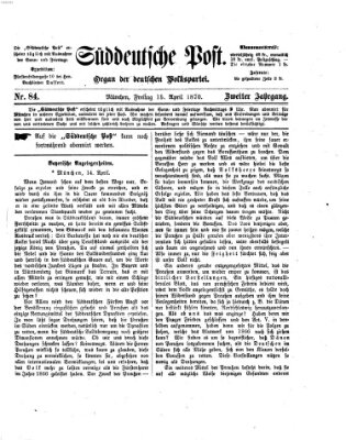 Süddeutsche Post Freitag 15. April 1870