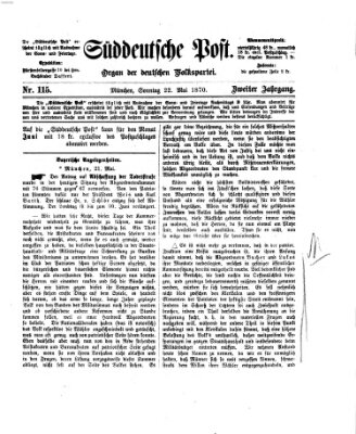 Süddeutsche Post Sonntag 22. Mai 1870