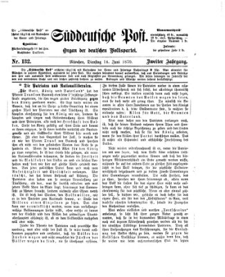 Süddeutsche Post Dienstag 14. Juni 1870