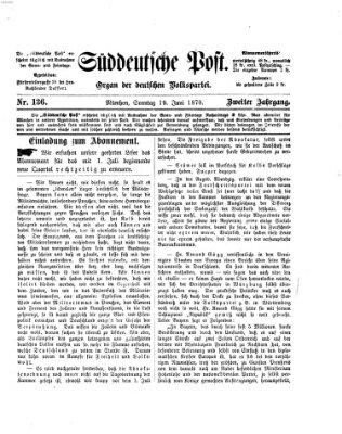 Süddeutsche Post Sonntag 19. Juni 1870