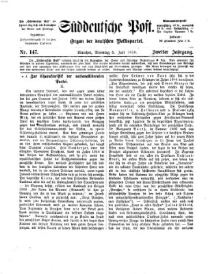 Süddeutsche Post Dienstag 5. Juli 1870