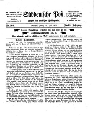 Süddeutsche Post Freitag 29. Juli 1870