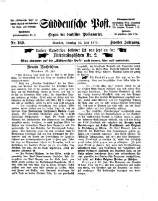 Süddeutsche Post Samstag 30. Juli 1870