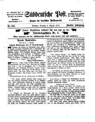 Süddeutsche Post Samstag 6. August 1870