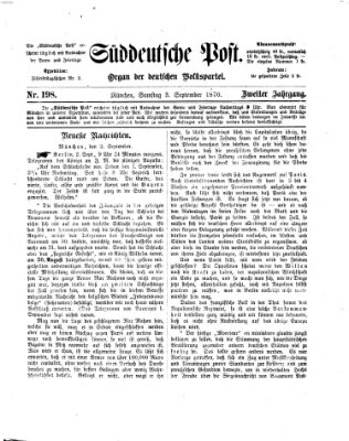 Süddeutsche Post Samstag 3. September 1870