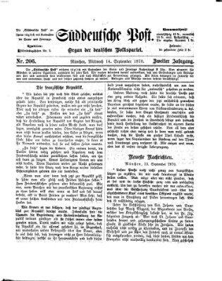 Süddeutsche Post Mittwoch 14. September 1870