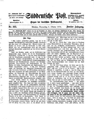 Süddeutsche Post Donnerstag 6. Oktober 1870